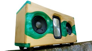 Build Bluetooth Speaker from epoxy resin and wood