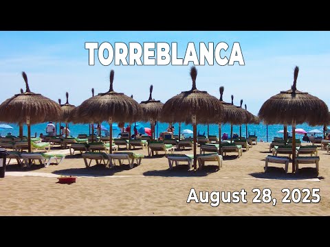 Torreblanca Fuengirola August 28, 2025 Walking Tour Costa del Sol Malaga Spain [4K]