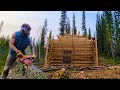 Building a Log Cabin Start to Finish | Timelapse