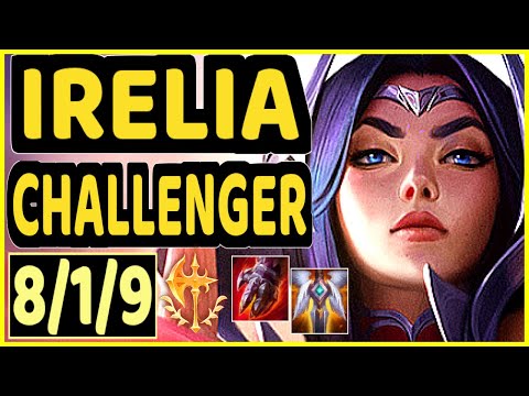 SKT T1 FAKER (IRELIA) vs QIYANA - QUADRAKILL 8/1/9 KDA MID CHALLENGER GAMEPLAY - KR