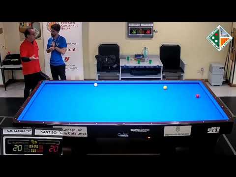 LLIGA CATALANA 3BANDES 4aDIV - CB LLEIDA "C" (A.ROPERO) vs CB SANT BOI "C" (J.SANTIAGO) - MESA 2