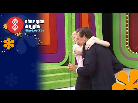 Excited Contestant Gives Bob Barker a Big Squeeze After HI LO Win! - The Price Is Right 1984