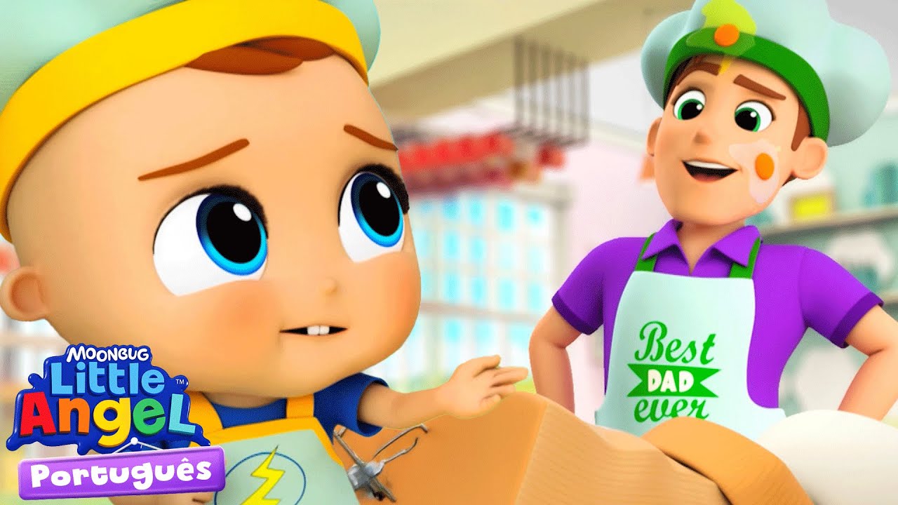 Como fazer macarrão do zero, com o papai 🍝 Little Angel Brasil | Músicas Infantis em Português