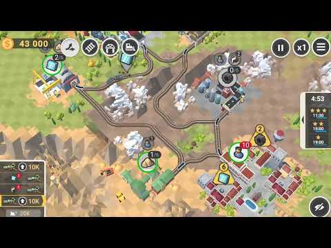 Train Valley II. Level 6. The Garden. 5 Stars. Walkthrough.