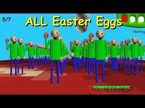 ALL Easter Eggs | Baldi's Basics Your Average Decompile mod