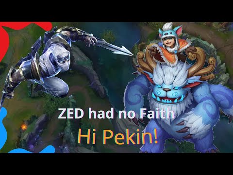 Pekinwoof knows about ME but Zed does not know he's him | Nunu mid gameplay