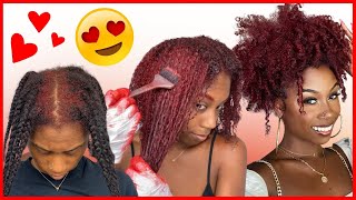 How To + Where I Went Wrong Dying My BOX DYED Black Hair To Red "Without Bleach"