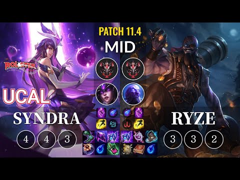 KT Ucal Syndra vs Ryze Mid - KR Patch 11.4