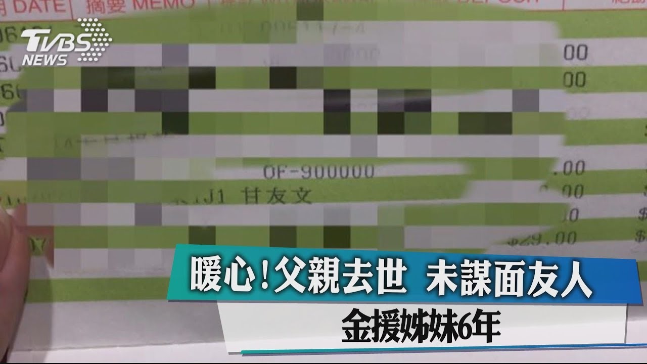 暖心！父親去世　未謀面友人金援姊妹6年