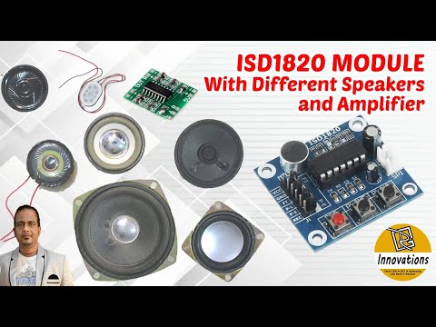 ISD1820 Voice Record/Playback Module Sound Test With Different Speakers + Connection With Amplifier