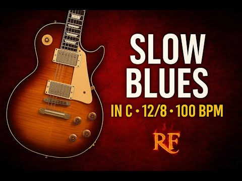 Slow Blues Backing Track in C 12/8 – 100 BPM | Soulful Guitar Jam