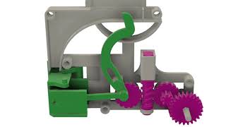 Pink and Green Domino Machine II Cad Animation