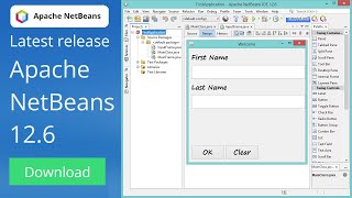 Create your First Java Project with Netbeans 12.6 | How to Create JFrame Forms using Window Builder