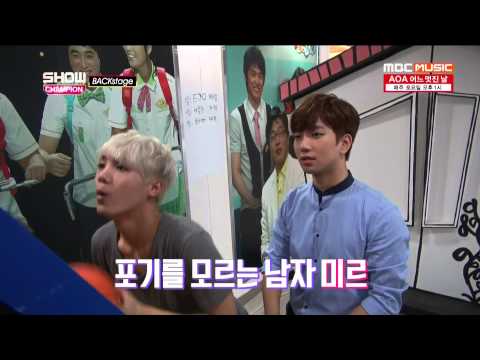 150620 G.O & Mir Show Champion Backstage