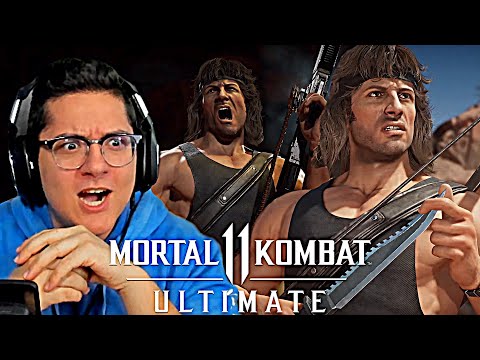 Mortal Kombat 11 Ultimate - OFFICIAL RAMBO GAMEPLAY TRAILER REACTION!