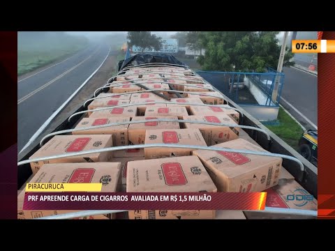 PRF apreende carga de cigarros contrabandeados avaliados em R$ 1,5 Milhão em Piracuruca 27 04 2021