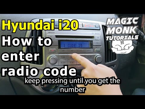 Hyundai i20 - How to enter radio code