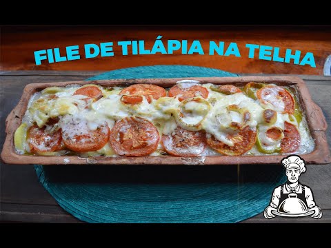 Filé de tilápia na telha