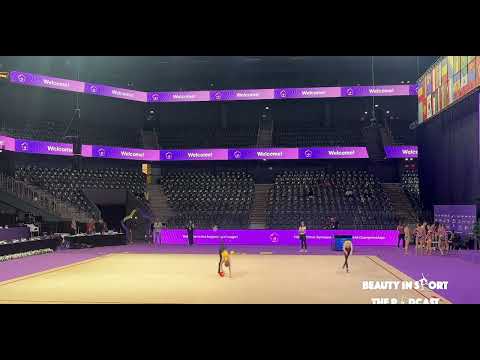 Kateryna Tsema Ball Podium Trainings - Junior World Championships Cluj-Napoca 2023