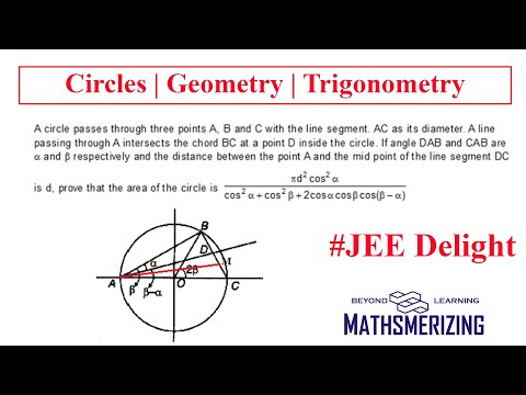 JEE Delight | Circles | A beautiful problem with geometry and trigonometry