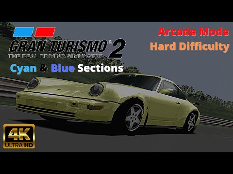 Gran Turismo 2 Plus [Mod][4K60] - Cyan & Blue Sections (Arcade Mode)