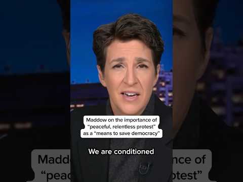Maddow on the importance of 'peaceful, relentless protest' as a 'means to save democracy'