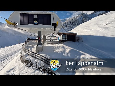 8er Tappenalm (Winter) Full Ride - Mayrhofen | Built by Doppelmayr in 2003