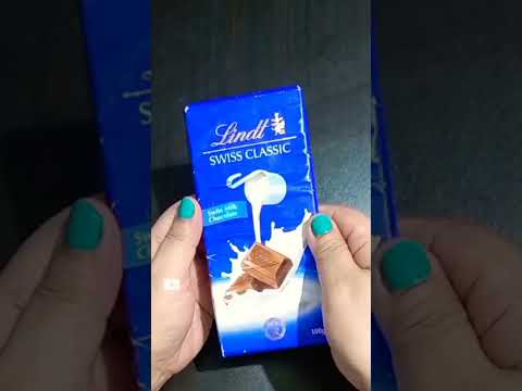 Opening Lindt Milk Chocolate Bar ASMR 😋