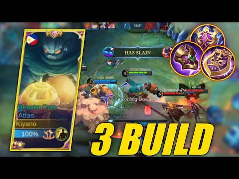 TOP 3 DEFENSE EARLY BUILD ON ATLAS | MUST WATCH! TANK USER! | MLBB