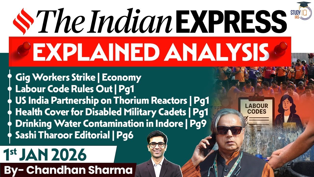 Indian Express Analysis | 1st January 2026 | The Indian Express Newspaper Analysis