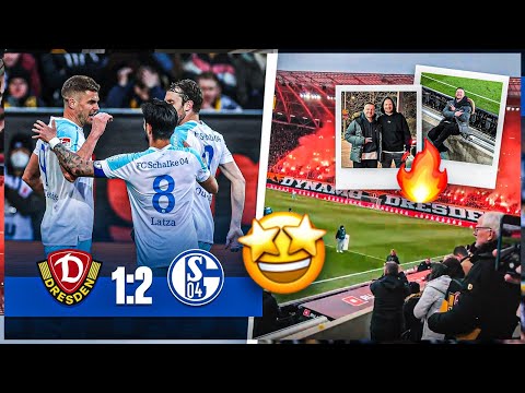 PYRO SHOW + MEGA ATMOSPHERE 🥰🔥 Dynamo Dresden vs Schalke 04 STADIUM VLOG 🤩