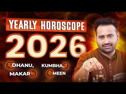 Yearly Horoscope 2026: Sagittarius/Dhanu, Capricorn/Makar, Aquarius/Kumbh & Pisces/Meen | ArunPandit