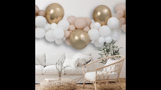 Sada na balonkovou girlandu - Bílá