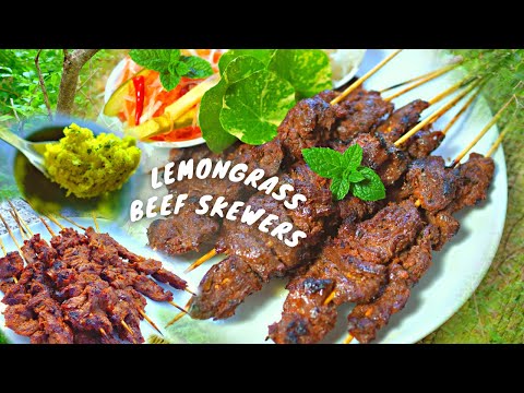 CAMBODIAN LEMONGRASS BEEF SKEWERS | SACH KO JAKAK | សាច់គោចង្កាក់