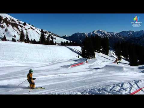 Sonnenskilauf bei den Höchsten Bergbahnen in Oberstdorf/Kleinwalsertal