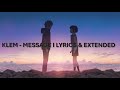 KLEM MESSAGE LYRICS EXTENDED