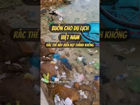 Wherever there is tourism, there is trash. Ganh Den in Phu Yen, once a pristine and beautiful pla...
