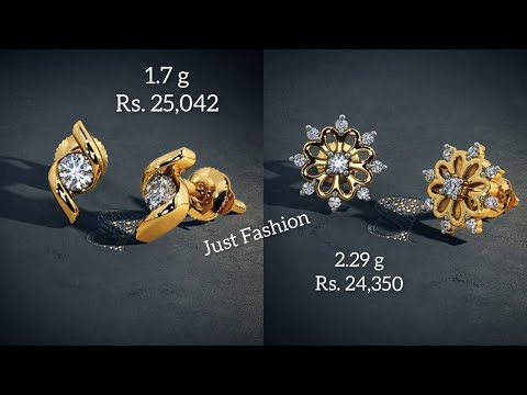 Latest Diamond Studs Designs with Weight and Price ||Just Fashion
