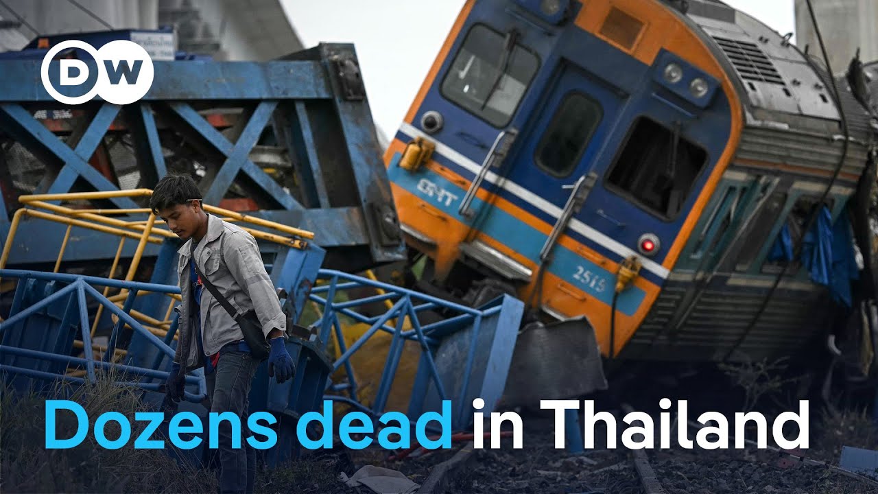 Safety questions after High-Speed Rail construction crane crushes train | DW News