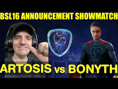 Artosis vs Bonyth - BSL16 Announcement Showmatch - Terran vs Protoss - StarCraft BroodWar Remastered