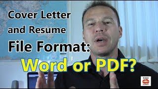 Cover Letter and Resume - Word or PDF File Format?