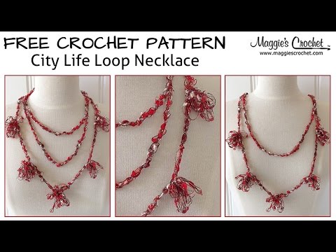 Loopy Necklace Free Crochet Pattern - Right Handed