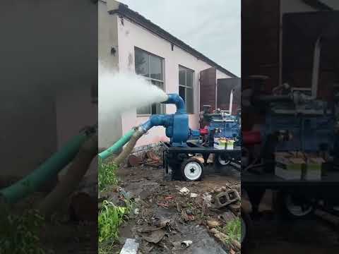 800 cubic meters per hour capacity 15m head diesel engine self-priming pump is running for test