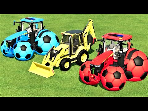 JOHN DEERE vs CLAAS vs CASE vs FENDT PARKOUR - Farming Simulator 22