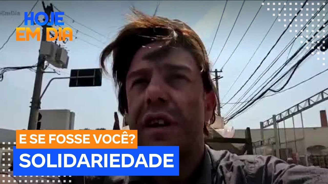 Elcio Coronato se disfarça de catador de recicláveis e pede para esquentar marmita em restaurantes