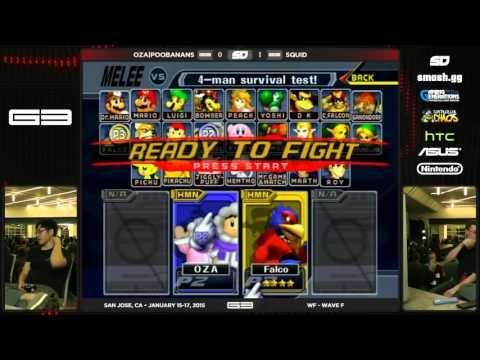 GENESIS 3 - OZA|Poobanans (ICs/Jigglypuff) vs Squid (Falco) - SSBM Singles WF - Wave F