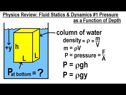 Physics Review Fluid Statics and Dynamics 1 Pressure as a Function of Depth