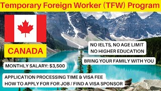 Canada Temporary Foreign Worker (TFW) Program 2023 | How To Get A Job | How to Apply Work Permit