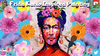 How to Paint Frida Kahlo Tribute #HispanicHeritageMonth #FridaKahloInsiredArt #MrSmithsArtroom4kids