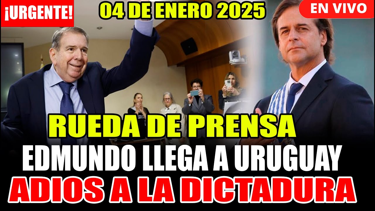 🔴EN VIVO: EDMUNDO GÓNZALEZ LLEGA A URUGUAY REUNIÓN CON LUIS LA CALLE POU